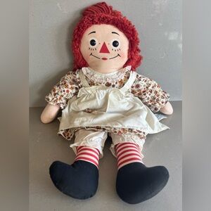 Vintage 1960’s Knickerbocker Raggedy Ann Doll Floral Dress I Love You 20”